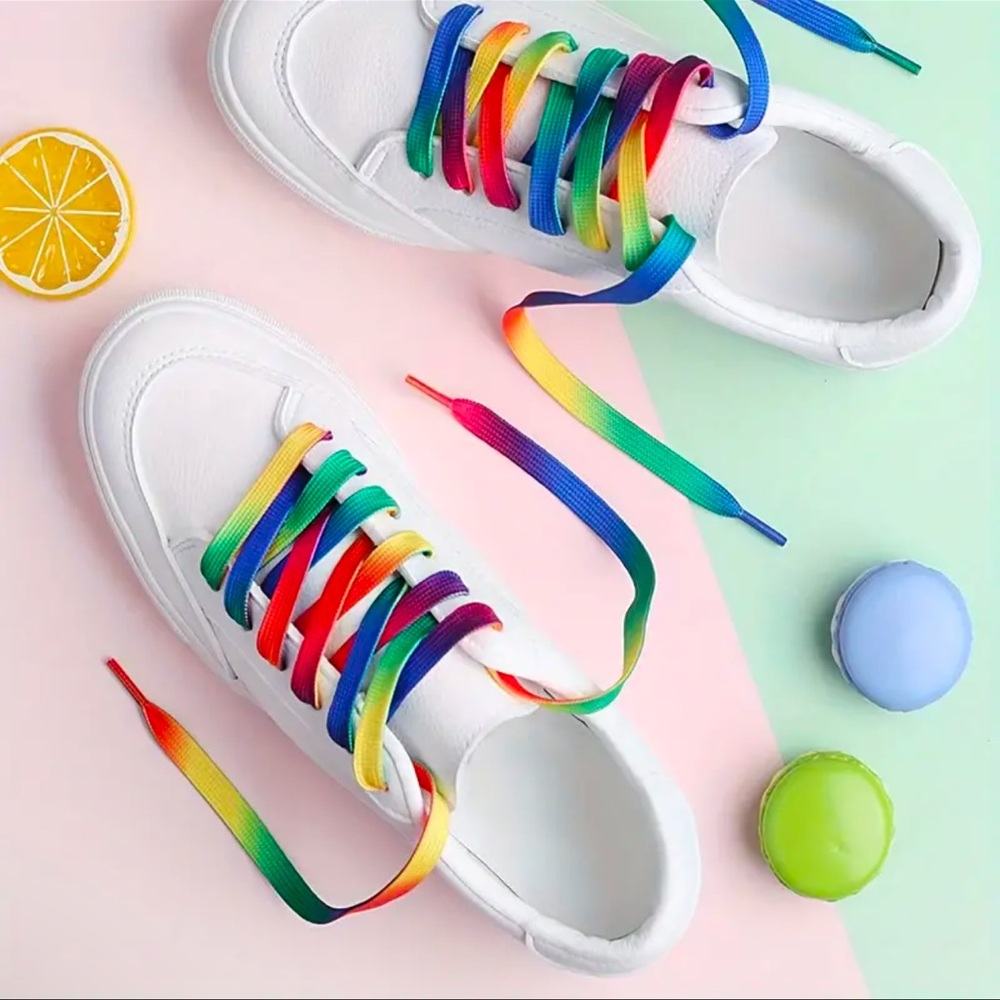 Shoe Laces, 1 pair, NEW, Rainbow Colors 🎁